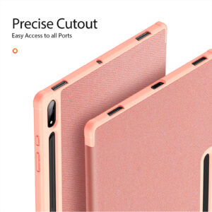 Pink (6) Magnetic Smart Folio Case for Samsung Galaxy Tab with S Pen Holder(Pink)