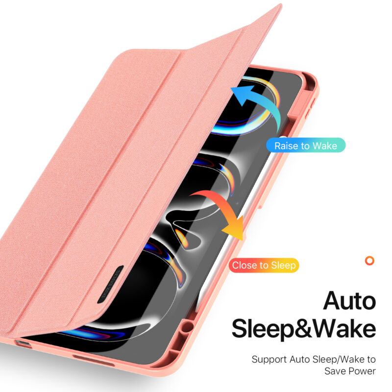 Pink (8) Magnetic Smart Cover for iPad with Pencil Storage(Pink)