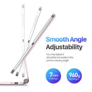 Pink_09 Magnetic Wireless Backlit Keyboard Case for iPad(Pink)