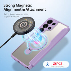 Purple-Pink-Worded_06 MagSafe® Compatible Amethyst Blush 3-in-1 Wallet Case for Samsung Galaxy