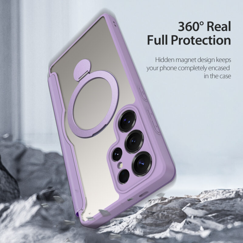 Purple-Pink-Worded_14 MagSafe® Compatible Amethyst Blush 3-in-1 Wallet Case for Samsung Galaxy