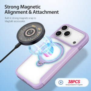 Purple-Worded_06 MagSafe® Compatible Velvet Purple Ultimate 3-in-1 Case for iPhone 17 Pro Max