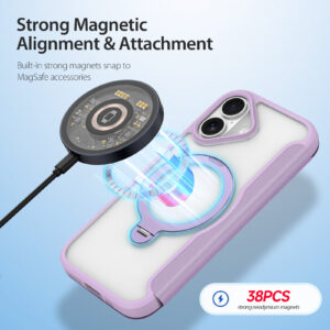 Purple-Worded_06 MagSafe® Compatible Velvet Purple Ultimate 3-in-1 Case for iPhone 17