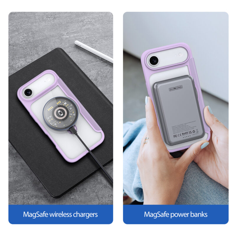 Purple-Worded_07 MagSafe® Compatible Velvet Purple Ultimate 3-in-1 Case for iPhone 17 Air