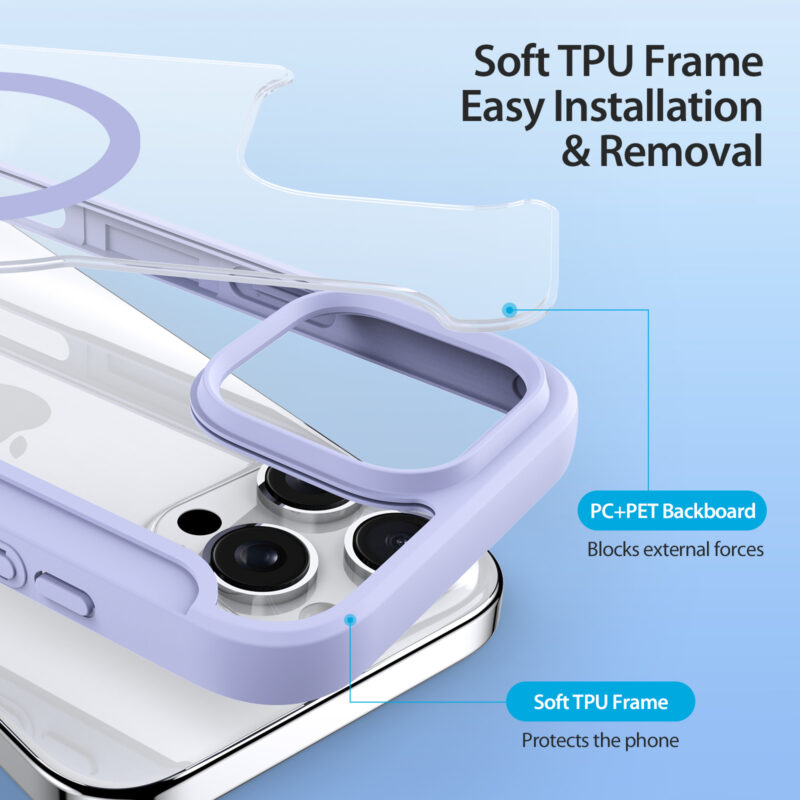 MagSafe® Compatible Velvet Purple Ultimate 3-in-1 No Ring Stand Case  for iPhone Series