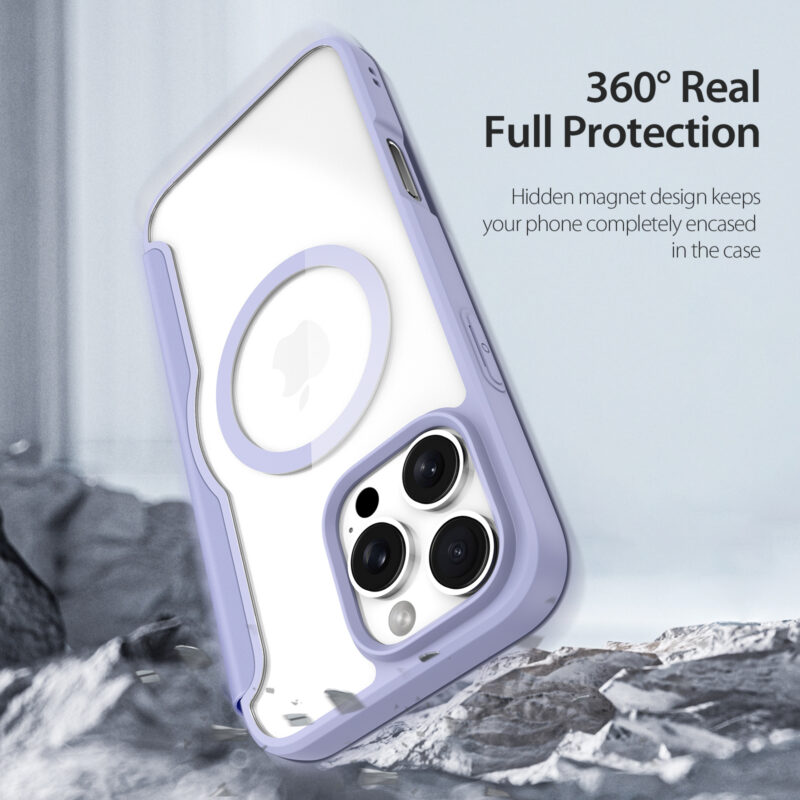 Purple-Worded_11 MagSafe® Compatible Velvet Purple Premium 3-in-1 Wallet Case for iPhone 17 Pro Max