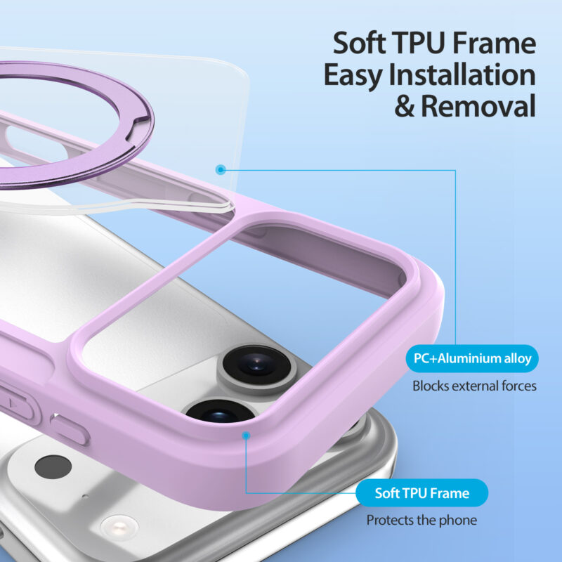 Purple-Worded_13 MagSafe® Compatible Velvet Purple Ultimate 3-in-1 Case for iPhone 17 Pro Max