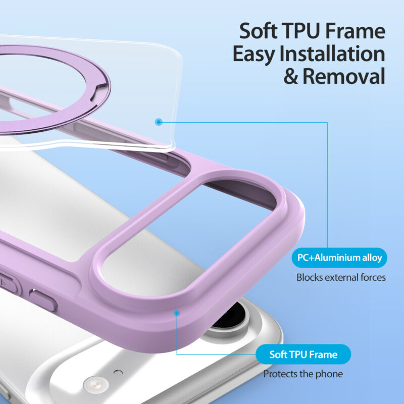 Purple-Worded_13 MagSafe® Compatible Velvet Purple Ultimate 3-in-1 Case for iPhone 17 Air