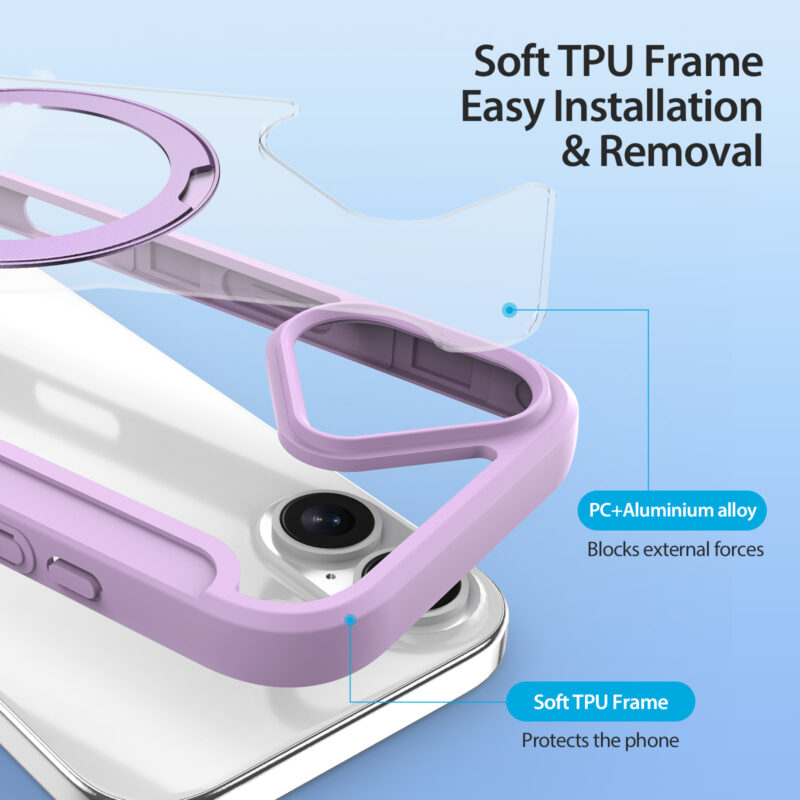 Purple-Worded_13 MagSafe® Compatible Velvet Purple Ultimate 3-in-1 Case for iPhone 17