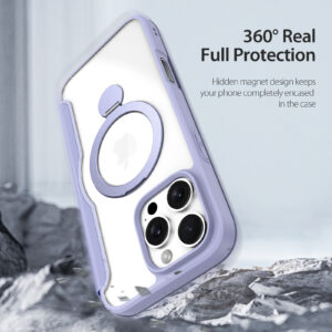 Purple-Worded_14 MagSafe® Compatible Velvet Purple Ultimate 3-in-1 Case for iPhone Series