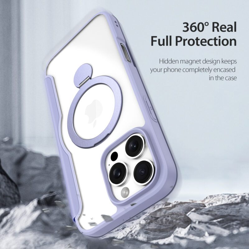 Purple-Worded_14 MagSafe® Compatible Velvet Purple Ultimate 3-in-1 Case for iPhone Series