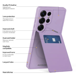 PurplePink_06 MagSafe® Compatible Lilac Rose - 3-in-1 Wallet & Stand Case for Samsung Galaxy