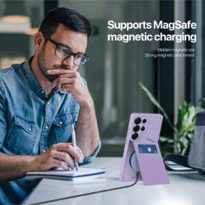 PurplePink_08 MagSafe® Compatible Lilac Rose - 3-in-1 Wallet & Stand Case for Samsung Galaxy