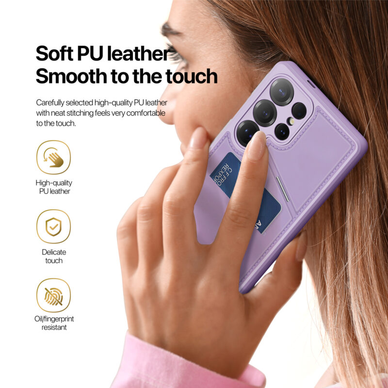 PurplePink_11 MagSafe® Compatible Lilac Rose - 3-in-1 Wallet & Stand Case for Samsung Galaxy