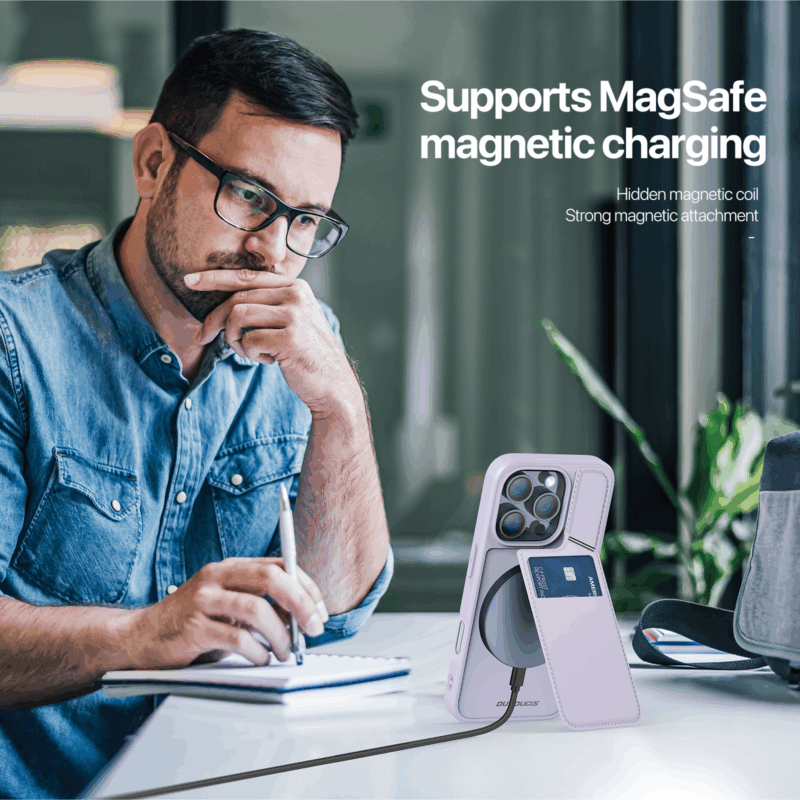 Purple_08 MagSafe® Compatible Royal Purple - 3-in-1 Case with Wallet, Stand & RFID Protection for iPhone