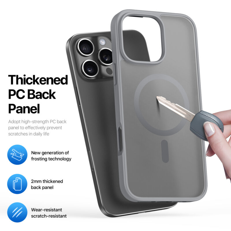 grey_08 MagSafe® Compatible Steel Mist Case for iPhone Series — No Stand, All Protection